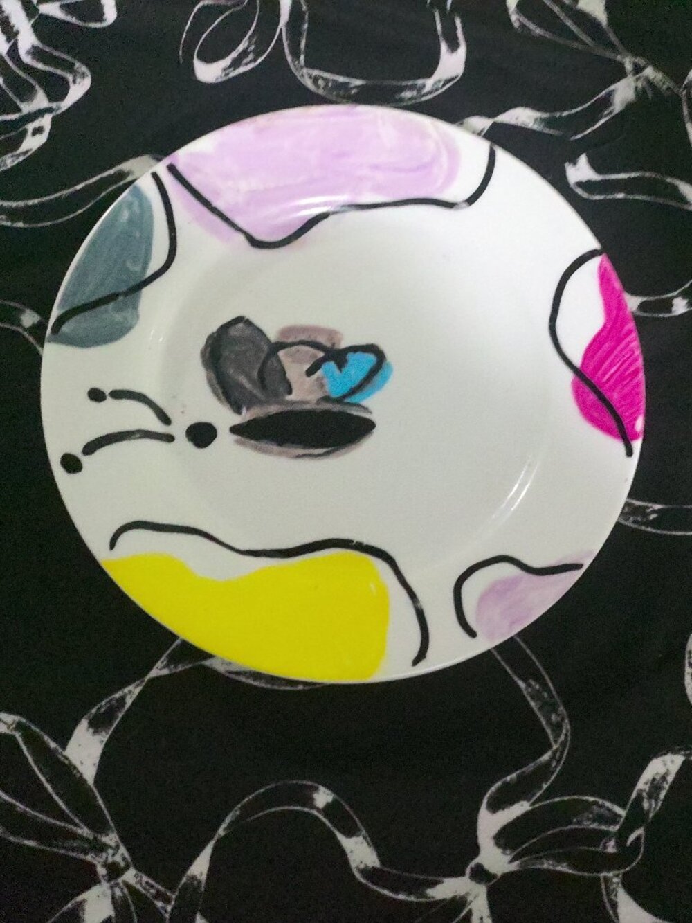 painted plates, wall decor